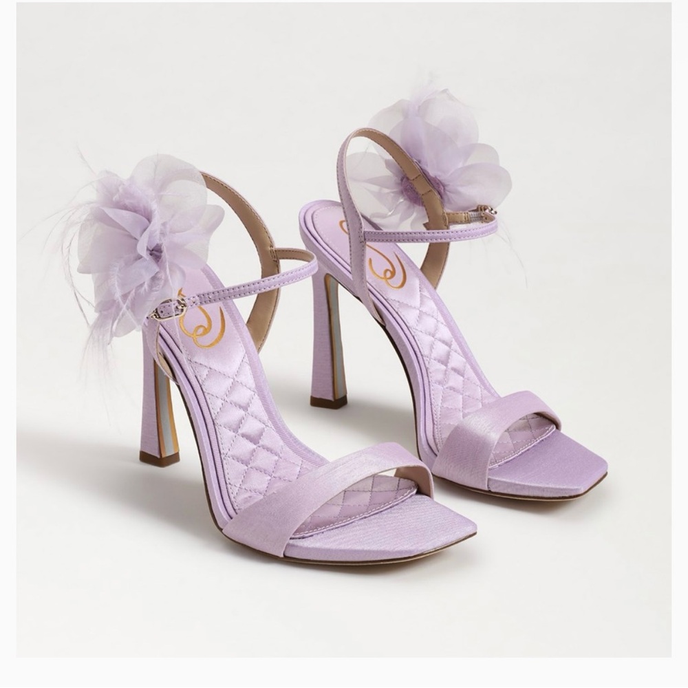 Sam Edelman Purple High Heeled Sandals with Bow